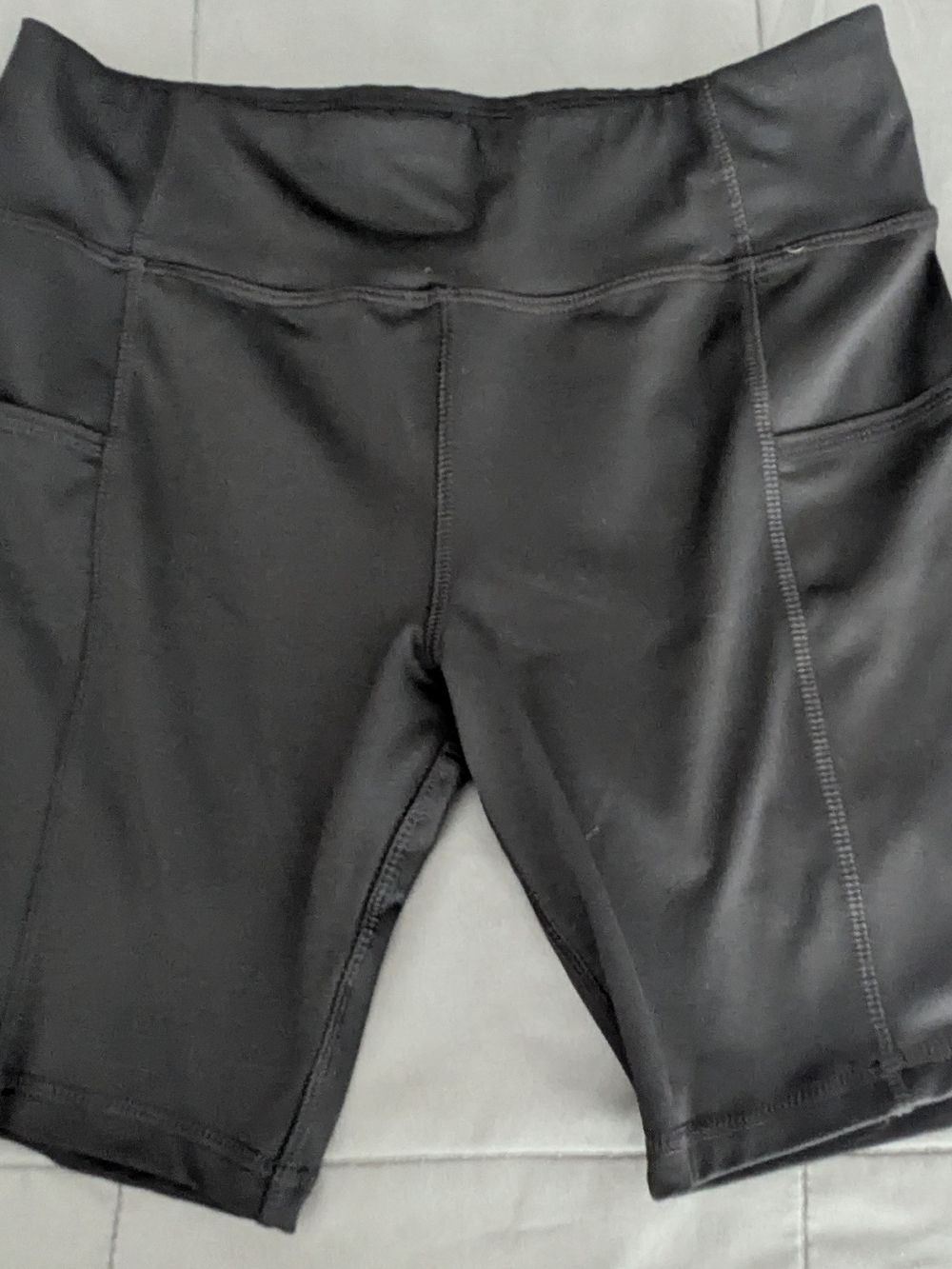 Athletic Works Black Bike Shorts with Side Pockets